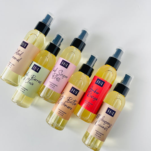 Amber Rouge Body Oil - Lightweight Glow Without the Grease