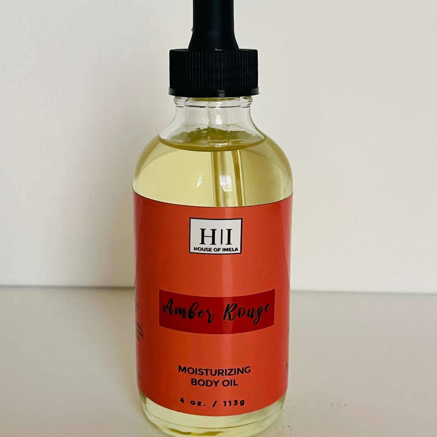 Amber Rouge Body Oil - Lightweight Glow Without the Grease