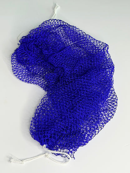 Deep Blue African net sponge laid flat