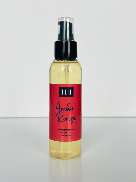 Amber Rouge Body Oil - Lightweight Glow Without the Grease