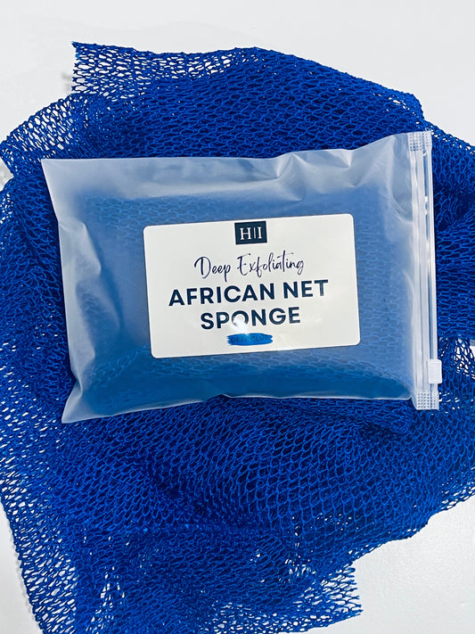 Deep Exfoliating African Net Sponge - Deep Blue