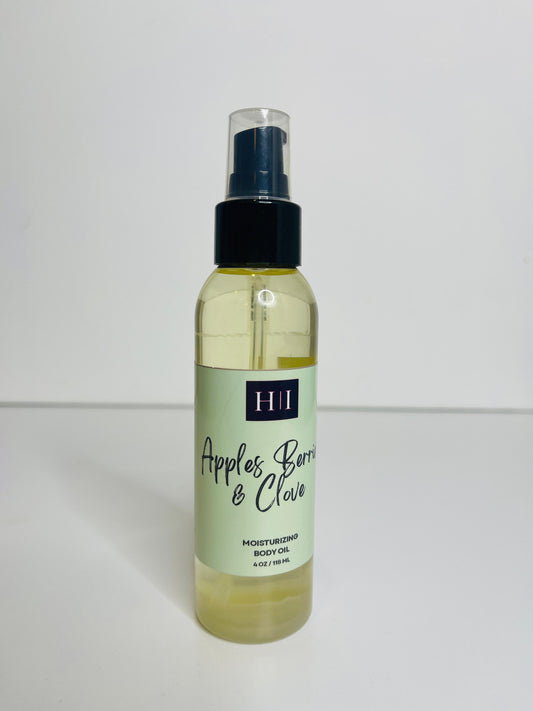 Moisturizing Body Oil - Apples, Berries & Clove - 4 oz