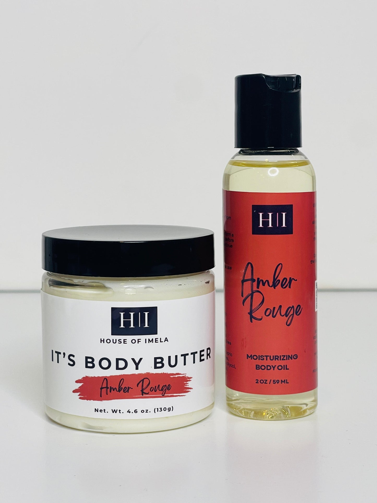 The Amber Rouge Collection - Mid Size Body Butter & Body Oil